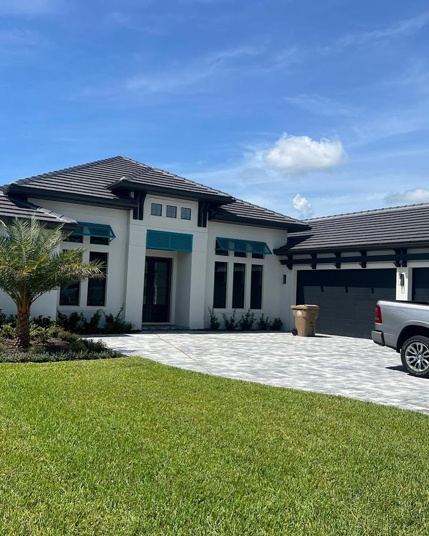 Modern Florida home with gutters and downspouts, Central Florida